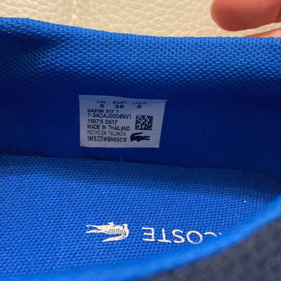 Lacoste Suede Loafers Navy Blue -Boys sz 5 Euro 38 - Picture 4 of 6